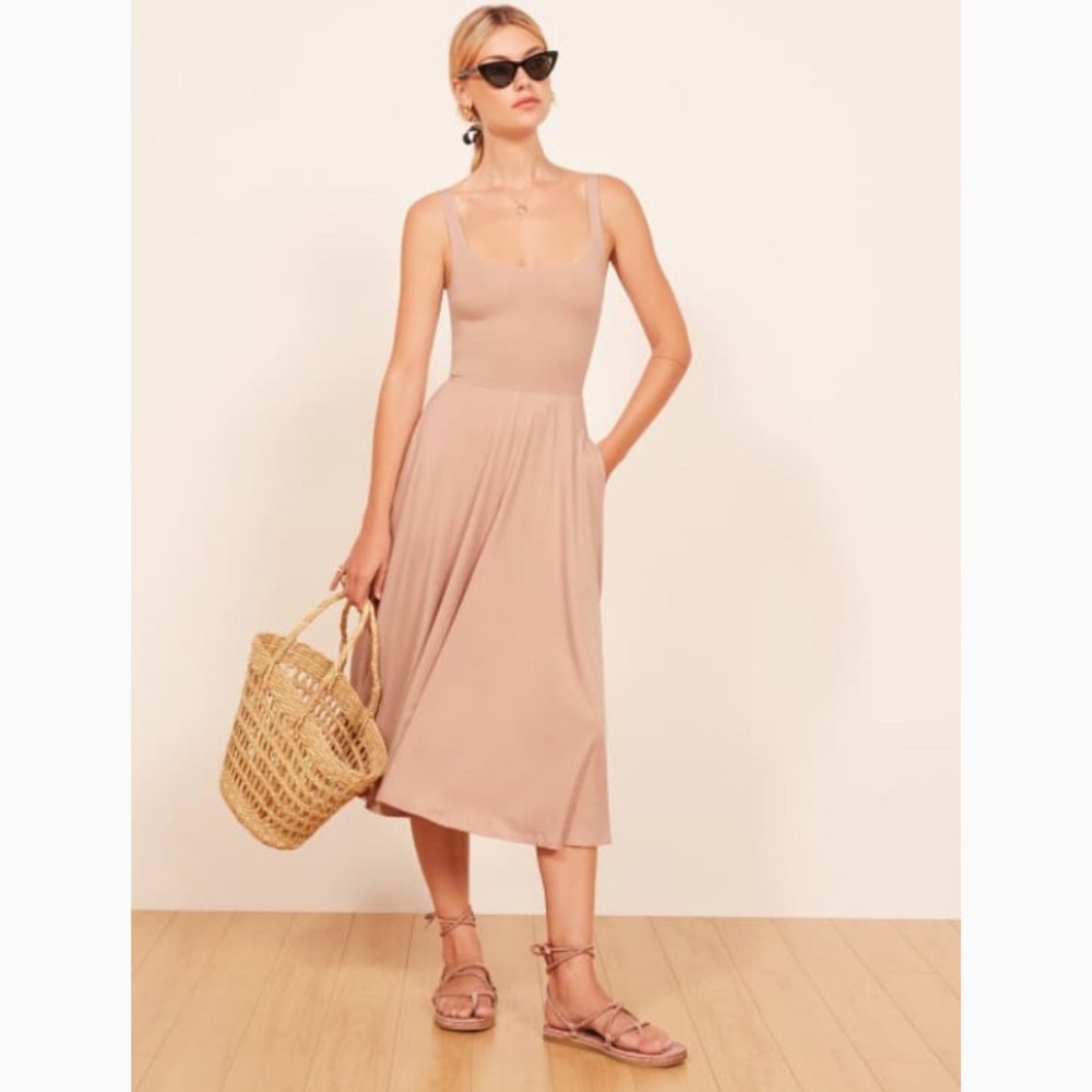 Reformation Rou dress in blush